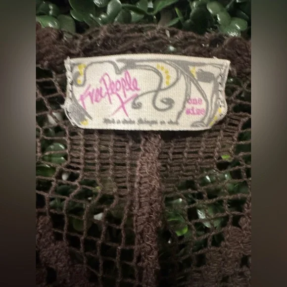 FREE PEOPLE Off The Coast Crochet Layer CARDIGAN - Picture 10 of 14